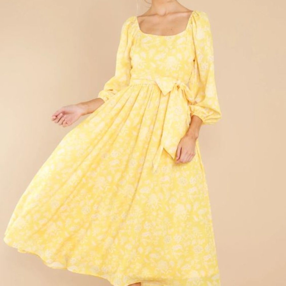Yellow maxi dress